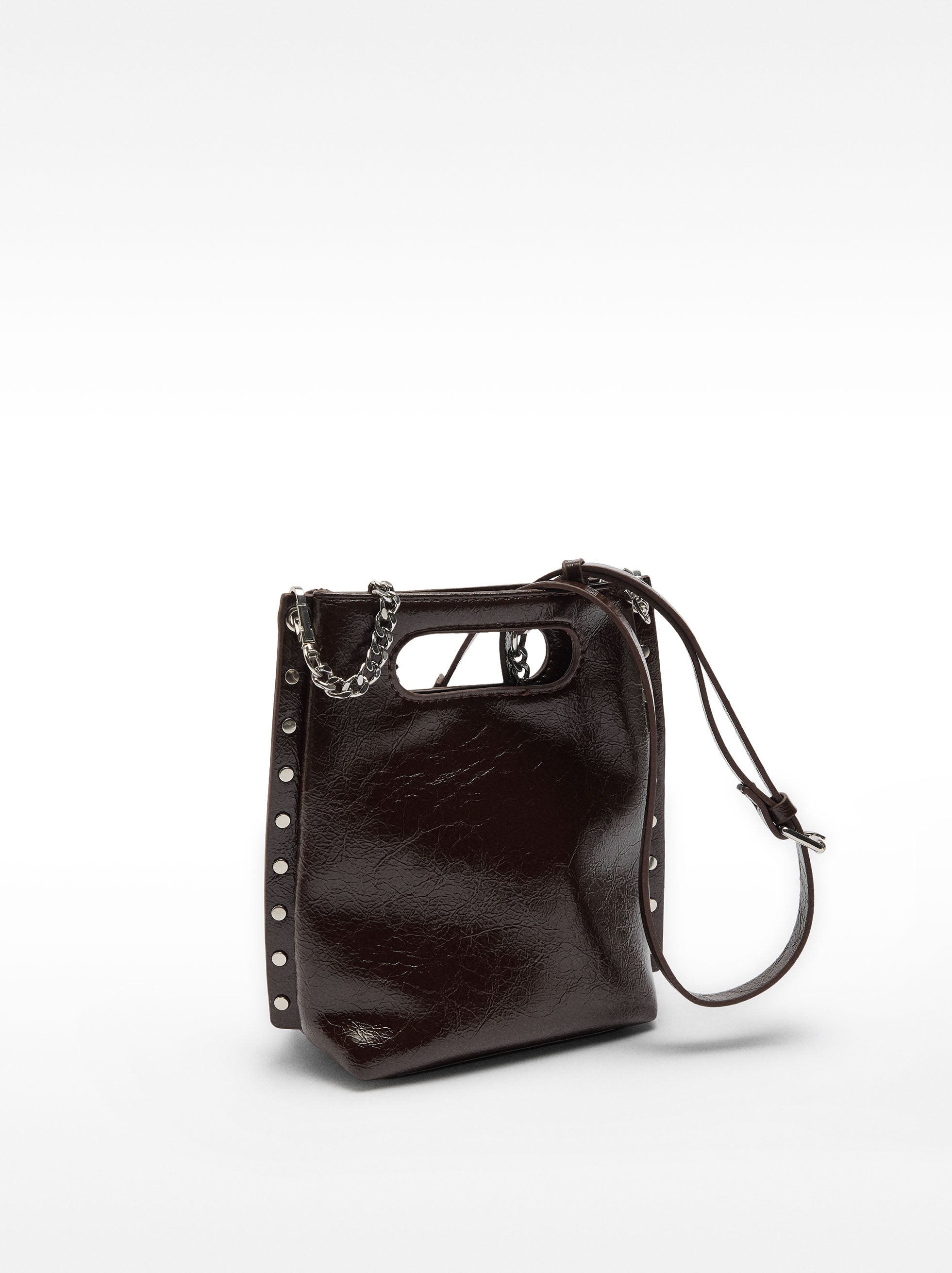 Bolso Tote Con Efecto Craquelado