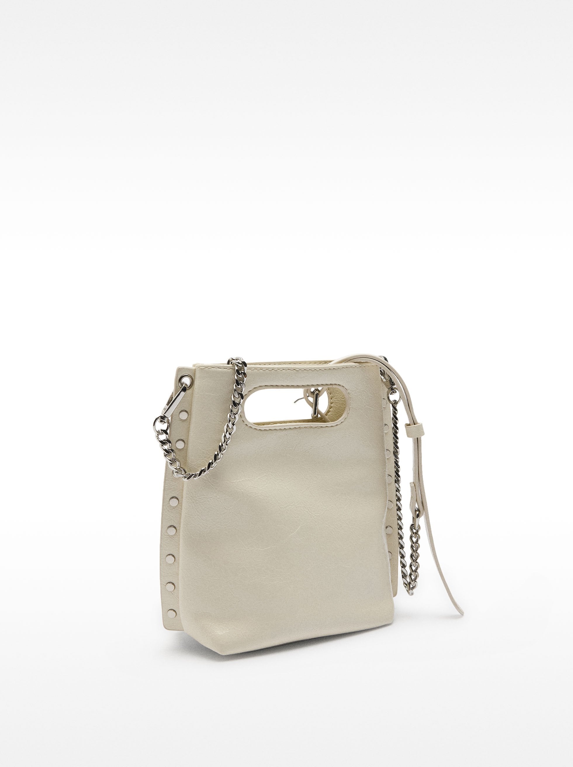 Bolso Tote Con Efecto Craquelado