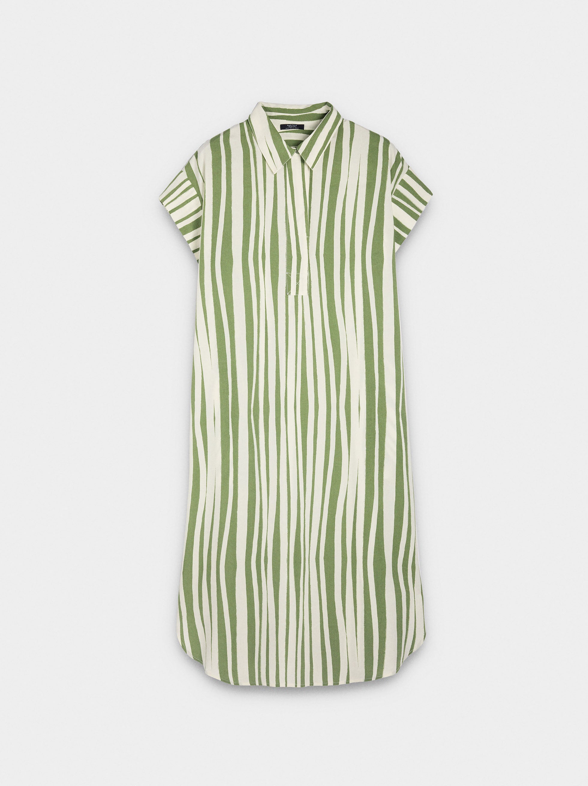 Vestido Camisero De Rayas