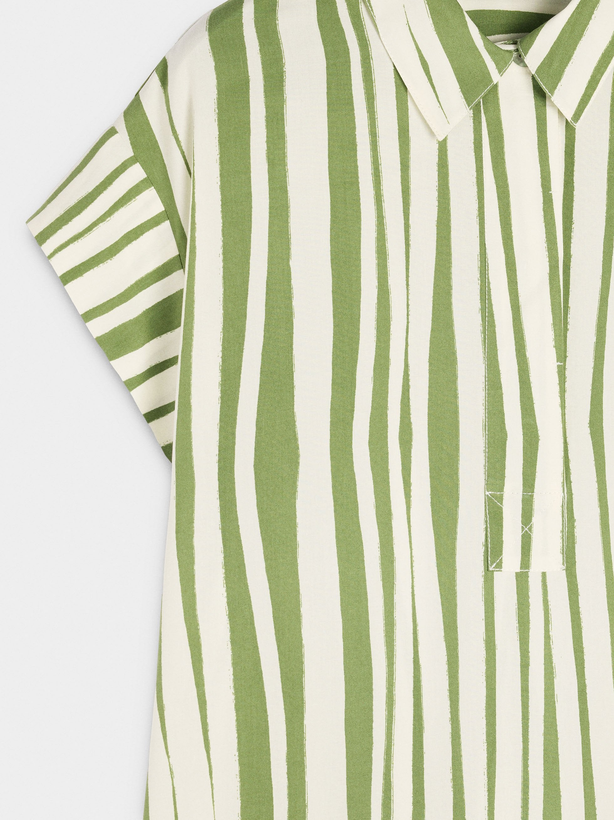 Vestido Camisero De Rayas