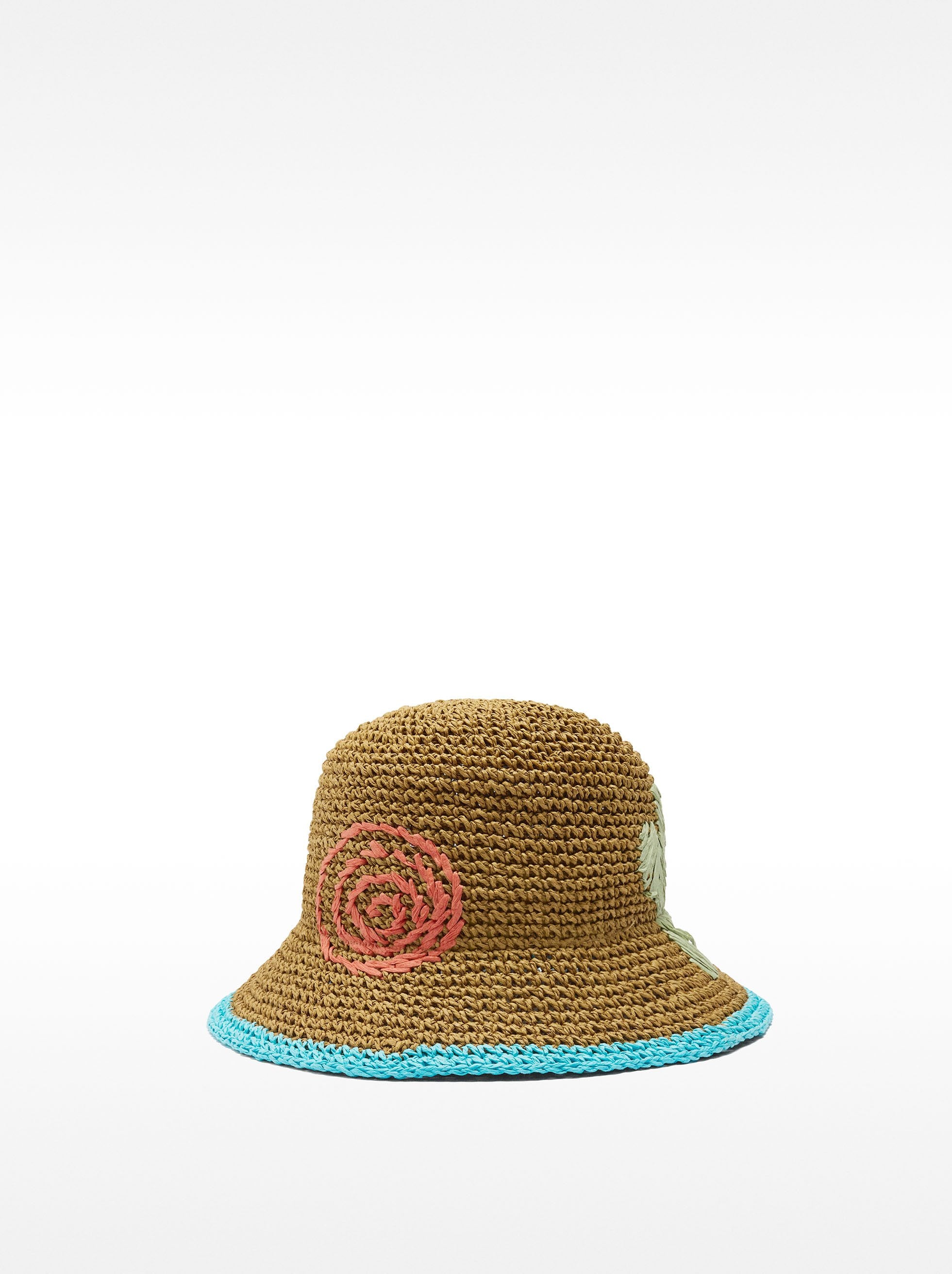 Sombrero Bucket Efecto Rafia