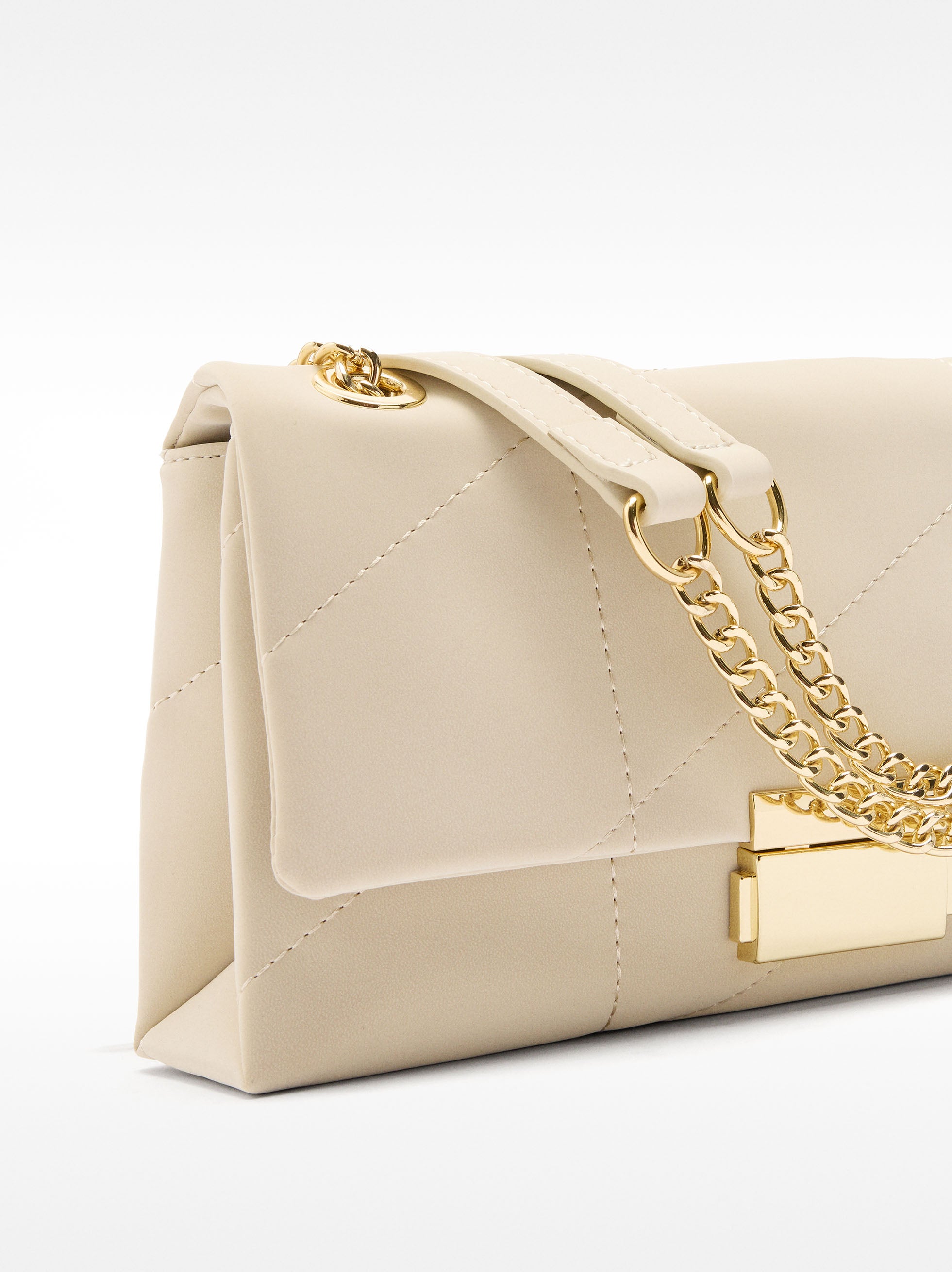 Bolso De Hombro Acolchada Textura Suave