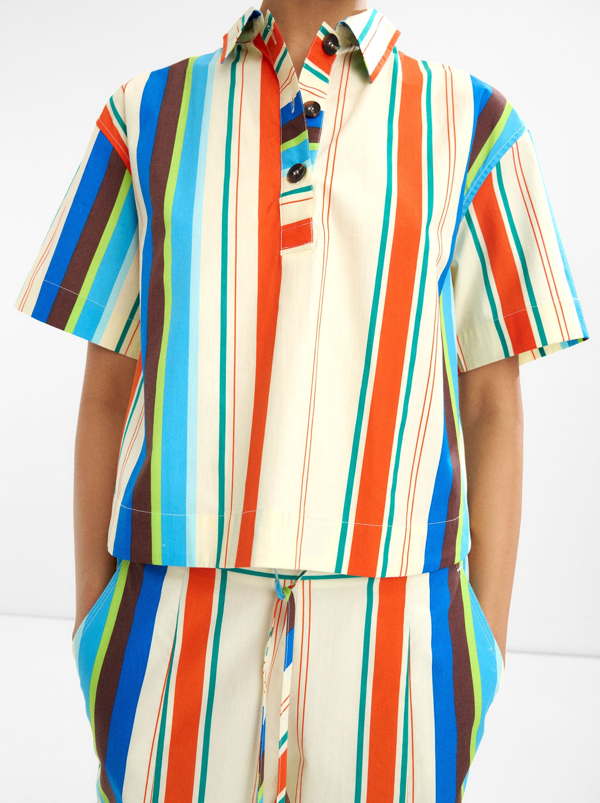 Camisa De Rayas 100% Algodón