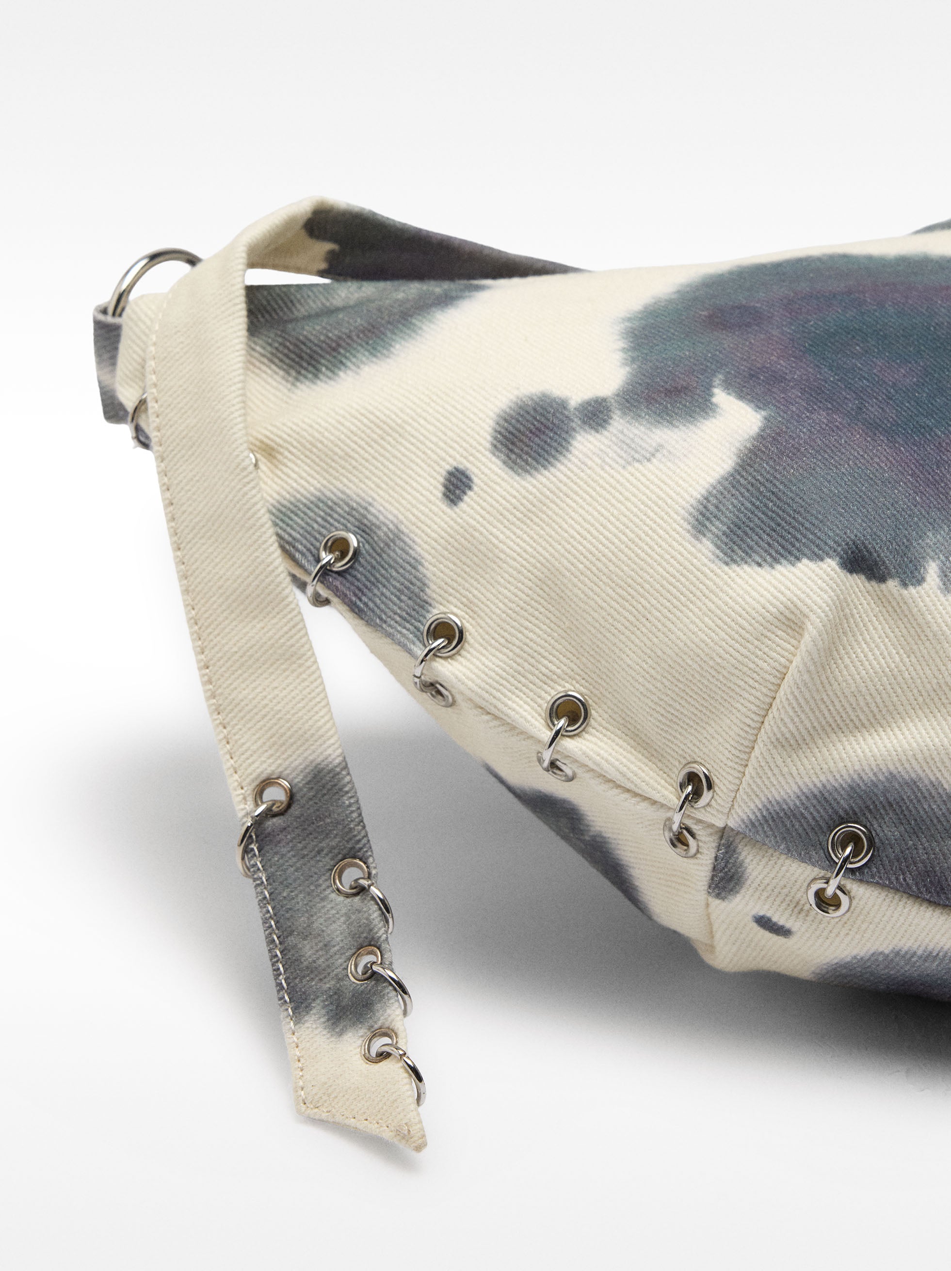 Bolso De Hombro De Tejido Efecto Acuarela