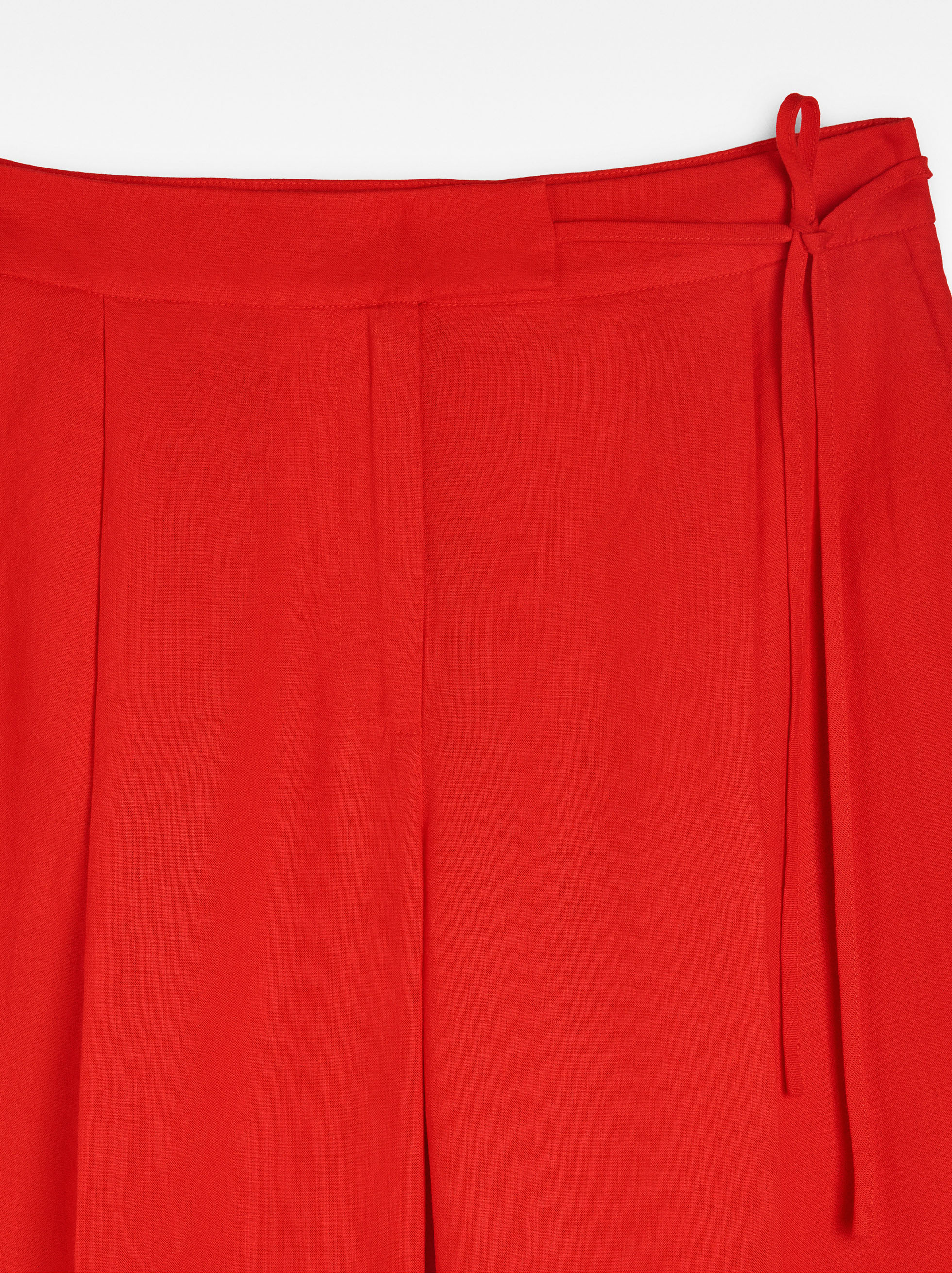 Pantalón Con Pinzas Mezcla De Lino