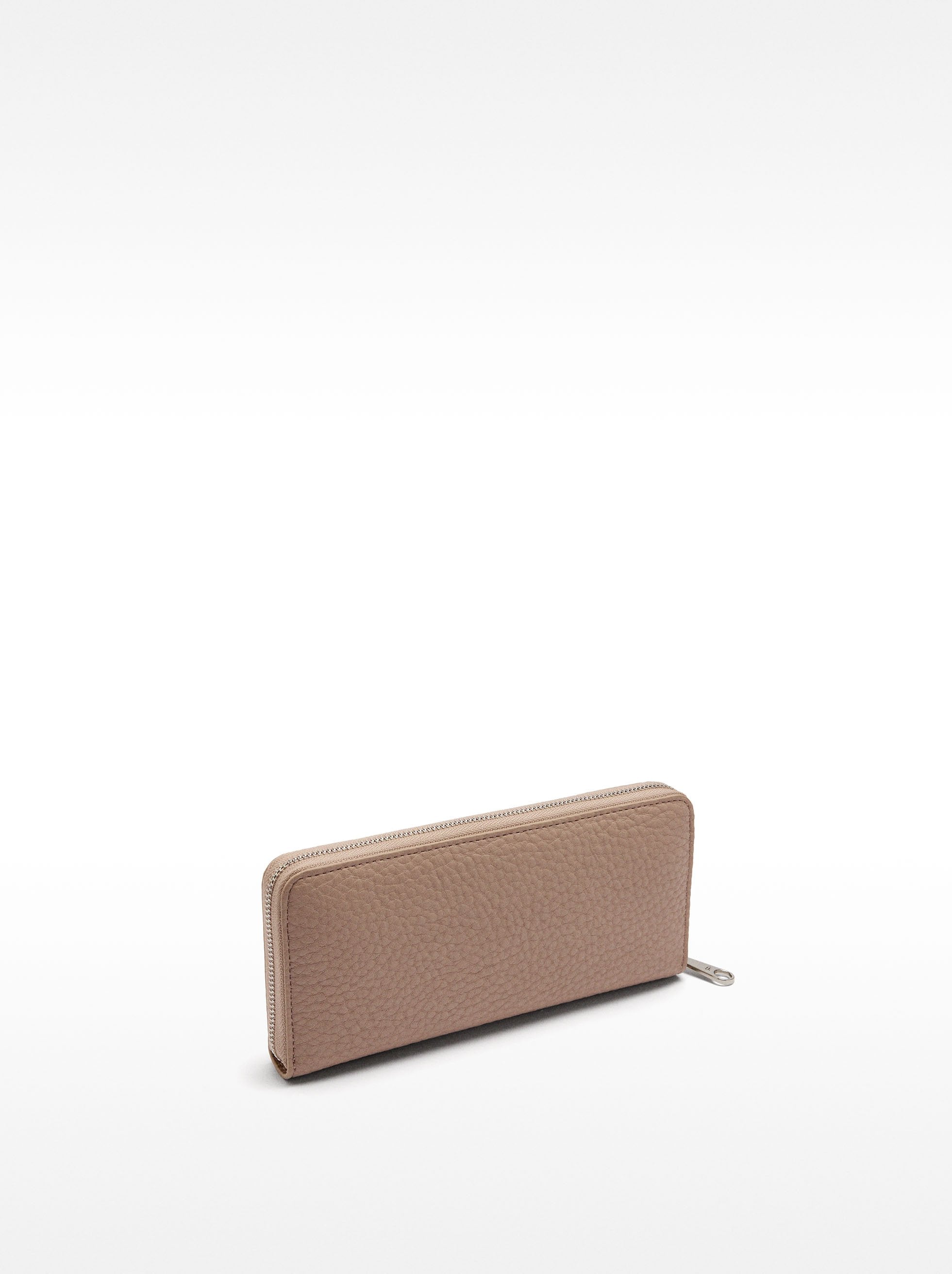 Cartera Con Textura Y Cierre De Cremallera