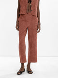 Pantalón Con Bordados 100% Algodón