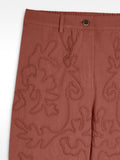 Pantalón Con Bordados 100% Algodón