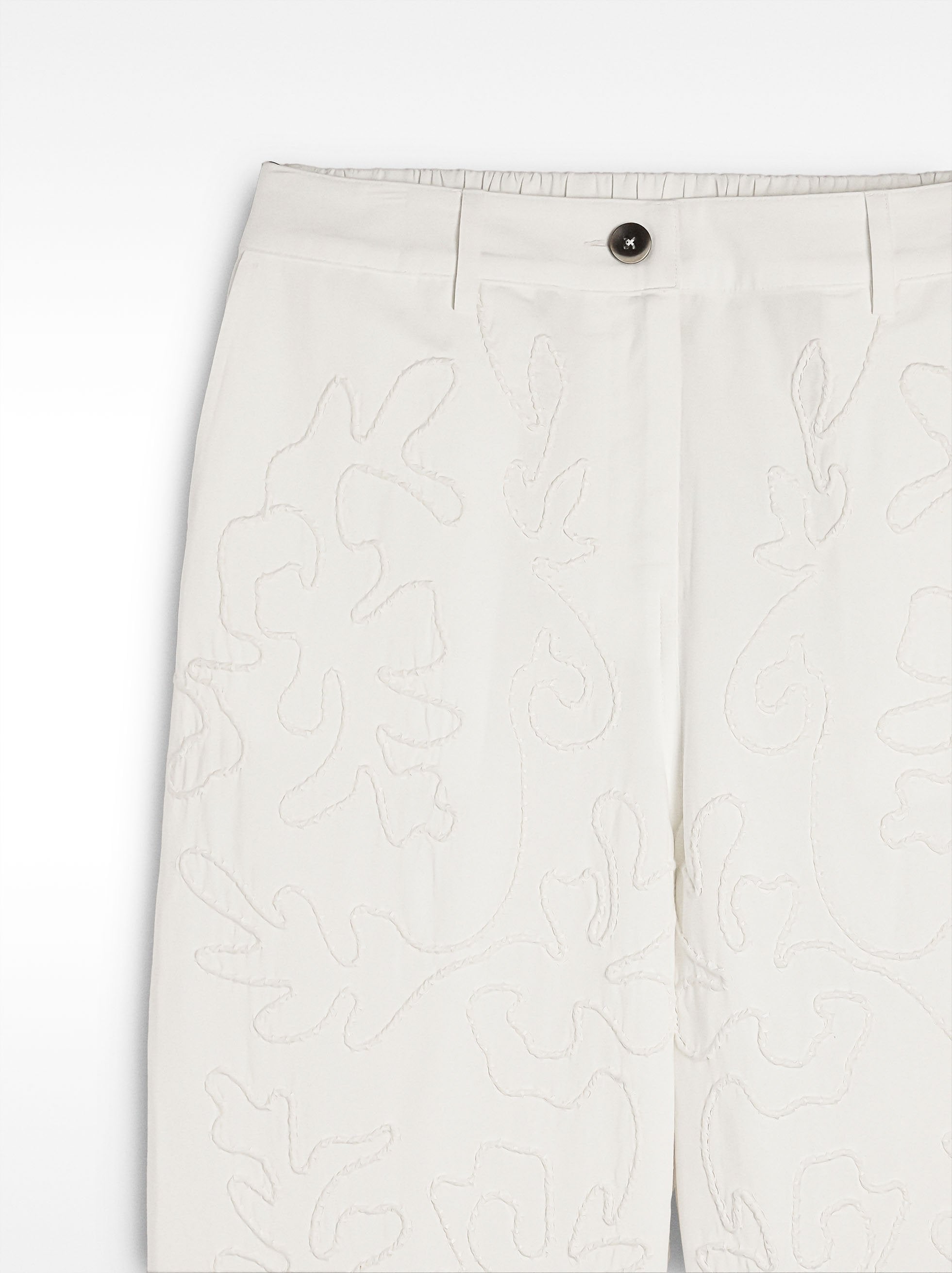 Pantalón Con Bordados 100% Algodón