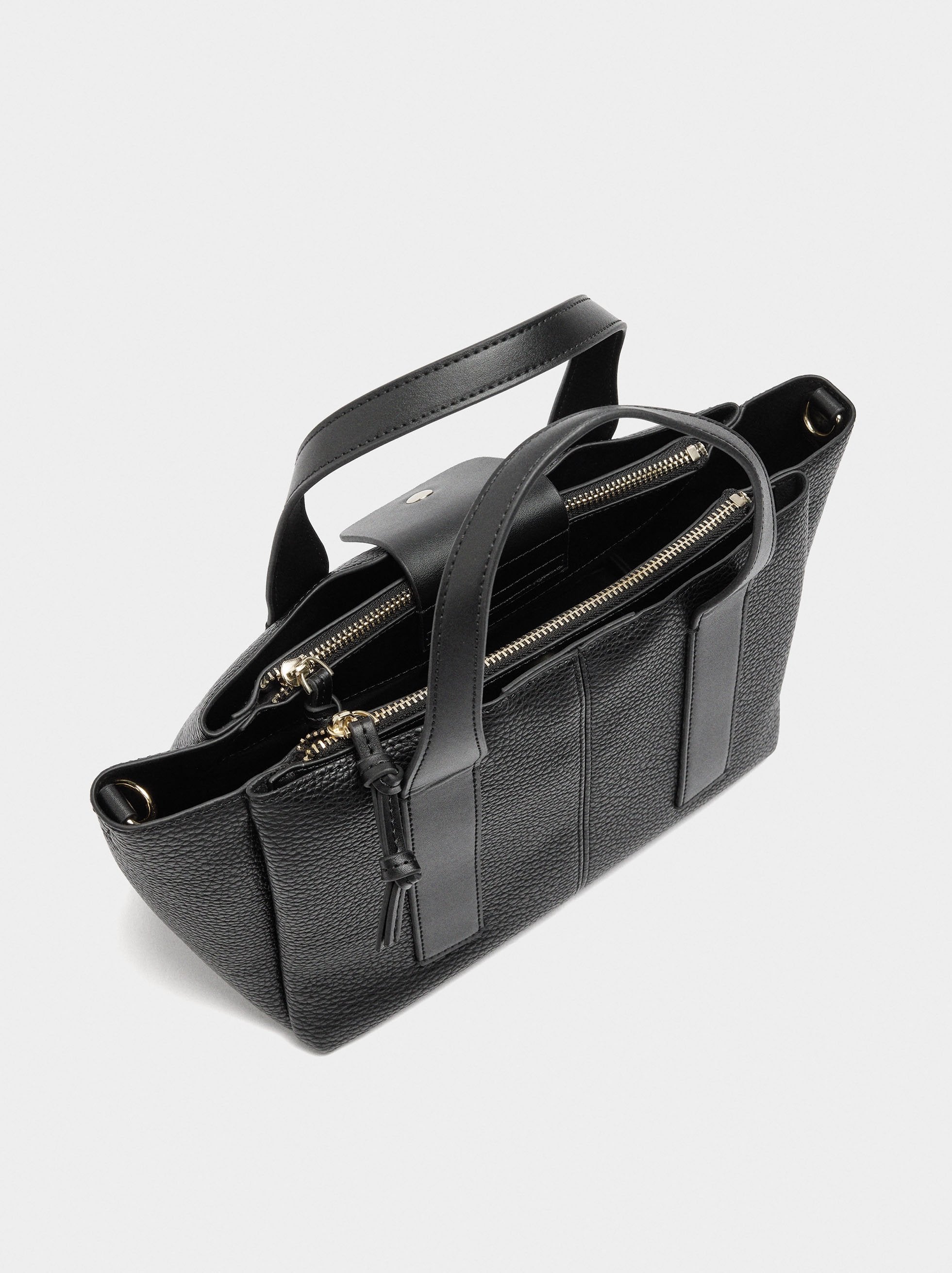Bolso Tote Con Textura