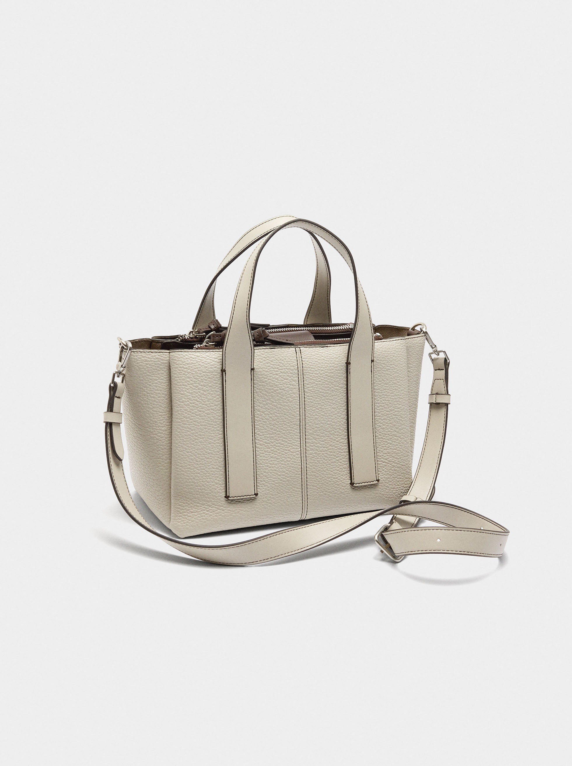 Bolso Tote Con Textura