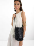 Bolso Bombonera De Piel Trenzada