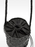 Bolso Bombonera De Piel Trenzada