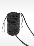 Bolso Bombonera De Piel Trenzada