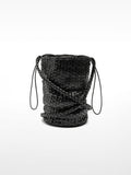 Bolso Bombonera De Piel Trenzada
