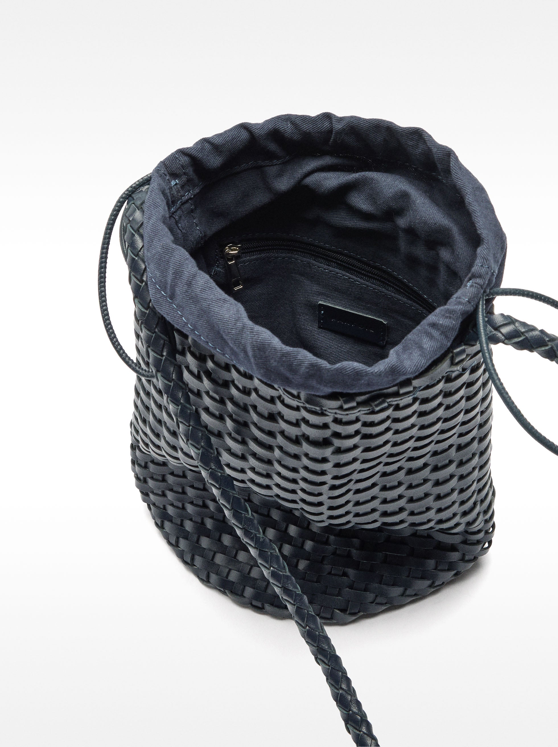 Bolso Bombonera De Piel Trenzada