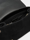 Bolso Bandolera Con Piel E Solapa