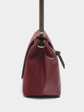 Bolso Bandolera Con Piel E Solapa