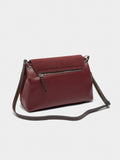 Bolso Bandolera Con Piel E Solapa