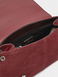 Bolso Bandolera Con Piel E Solapa