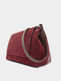 Bolso Bandolera Con Piel E Solapa