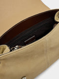 Bolso Bandolera Con Piel E Solapa