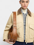 Bolso Hobo De Piel Con Tachuelas