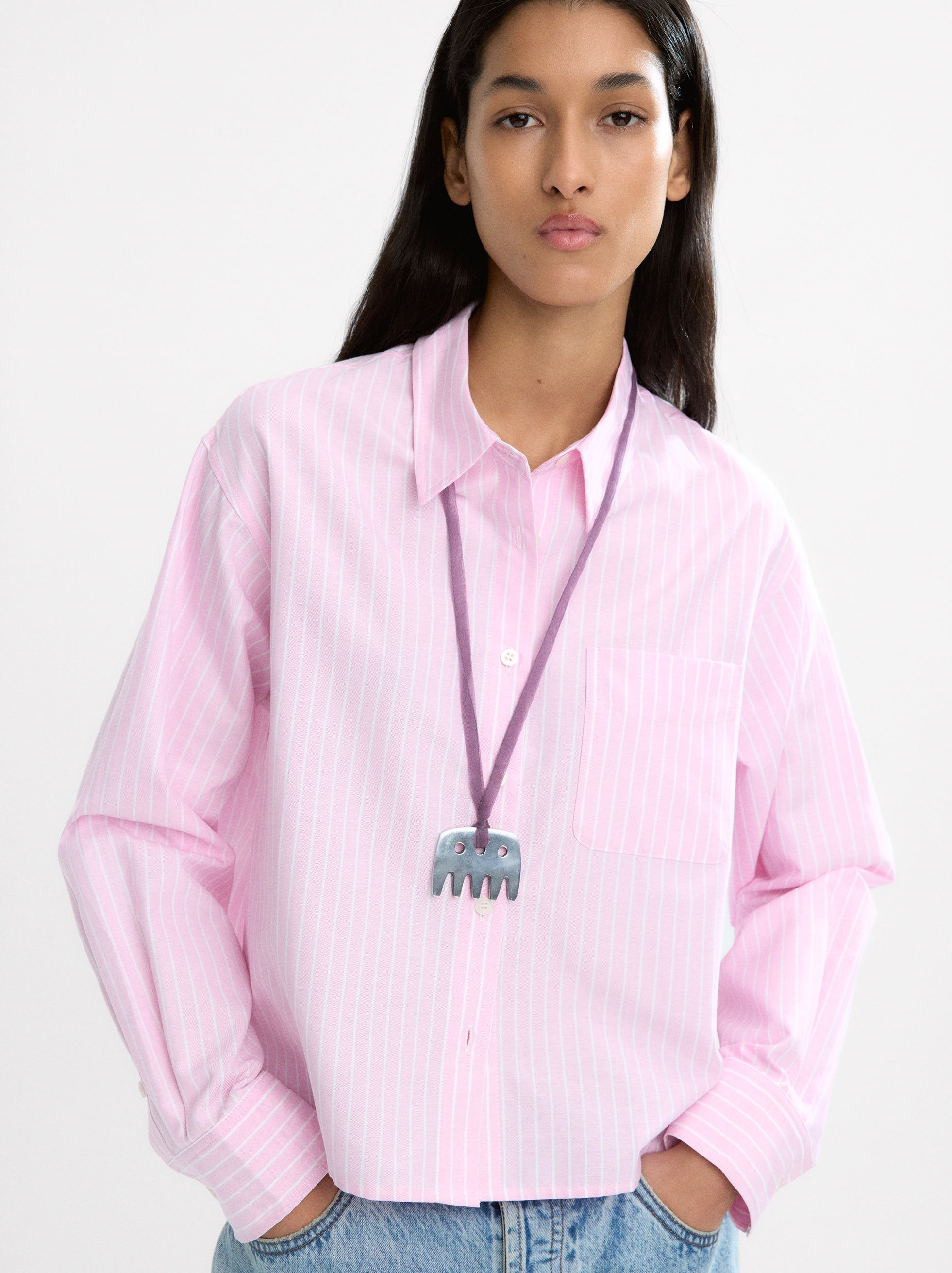 Camisa A Rayas Manga Larga