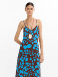 Vestido Largo Estampado De Tirantes