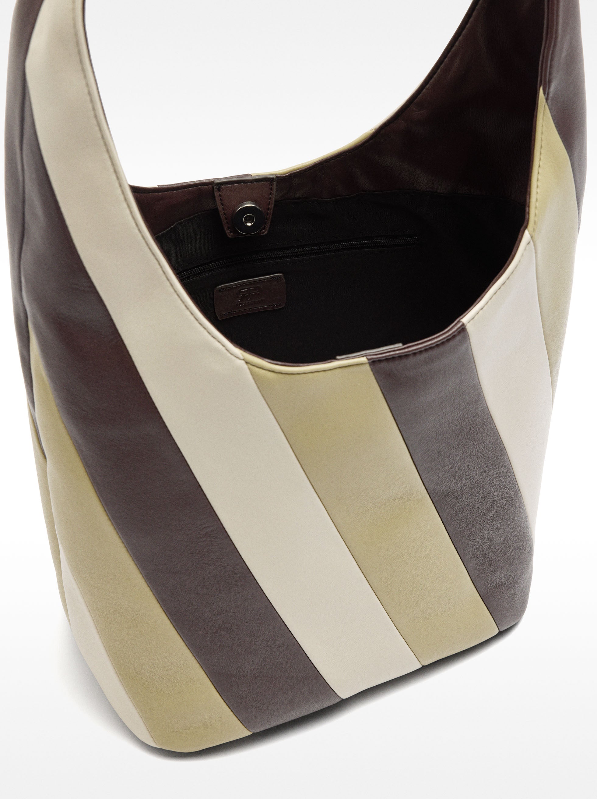 Bolso De Hombro De Rayas