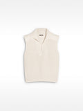 Chaleco De Punto Con Cuello Polo