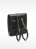 Mochila Efecto Piel Con Solapa
