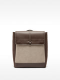 Mochila Efecto Piel Con Solapa