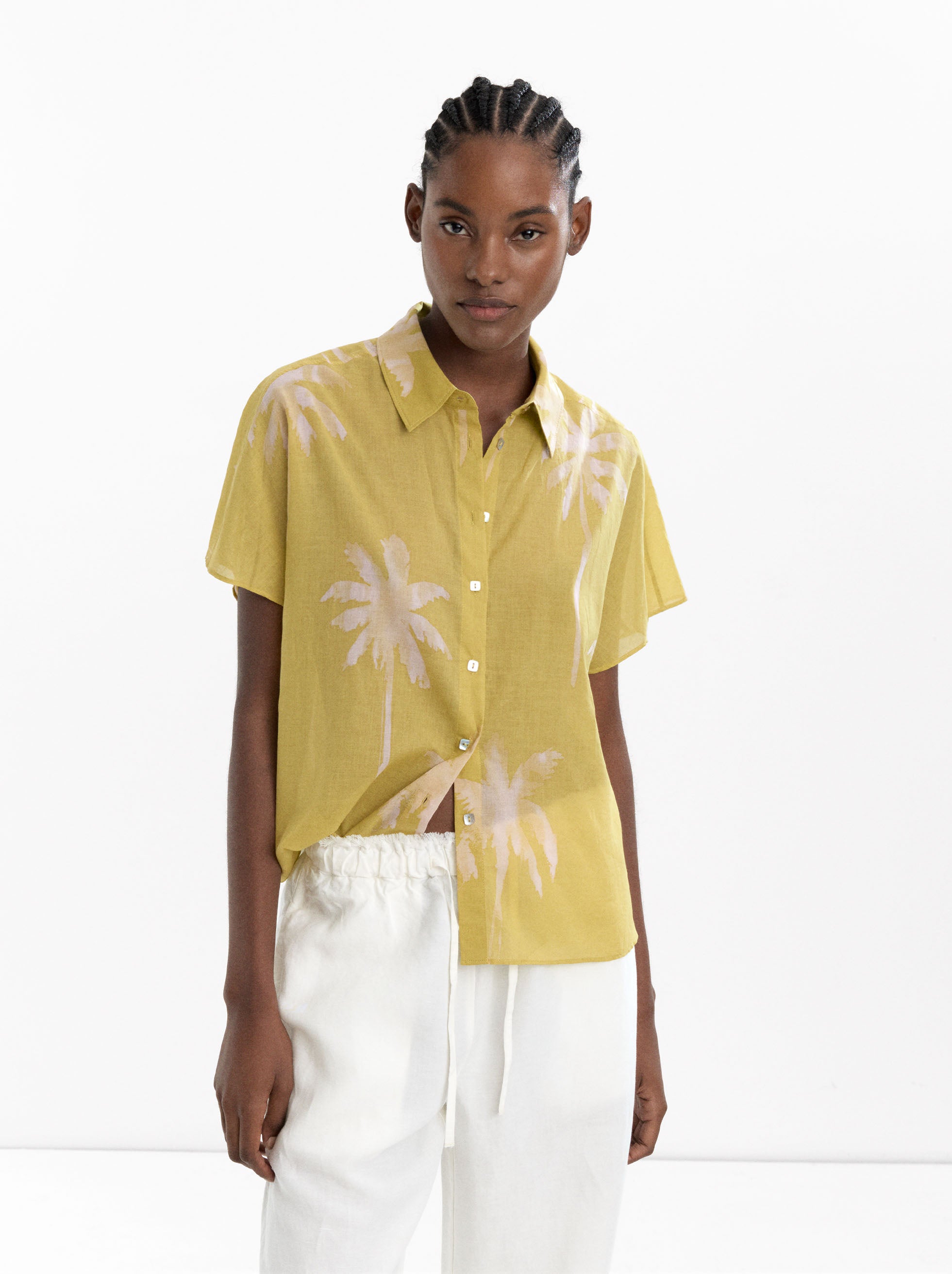 Camisa Estampada 100% Algodón