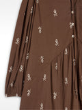 Vestido Corto Con Bordados 100% Algodón