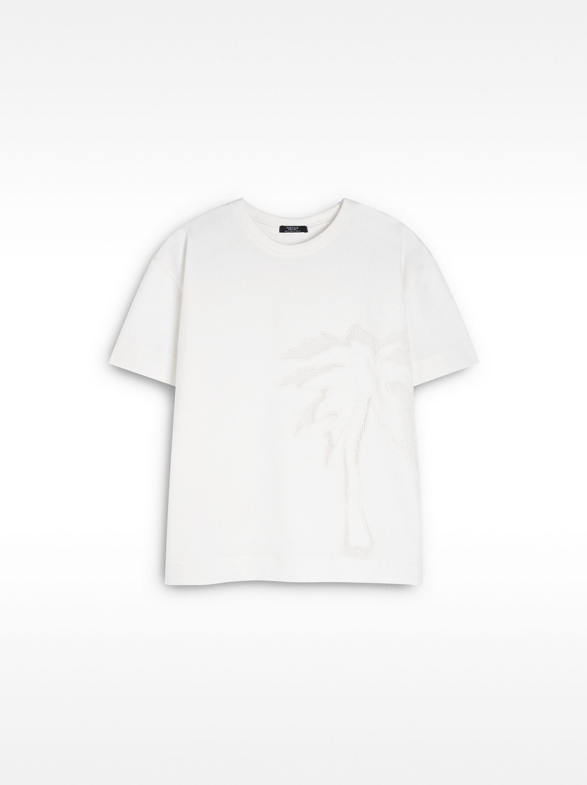 Camiseta Con Bordado 100% Algodón