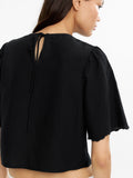 Blusa Cropped Con Bordados