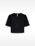 Blusa Cropped Con Bordados