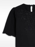 Blusa Cropped Con Bordados