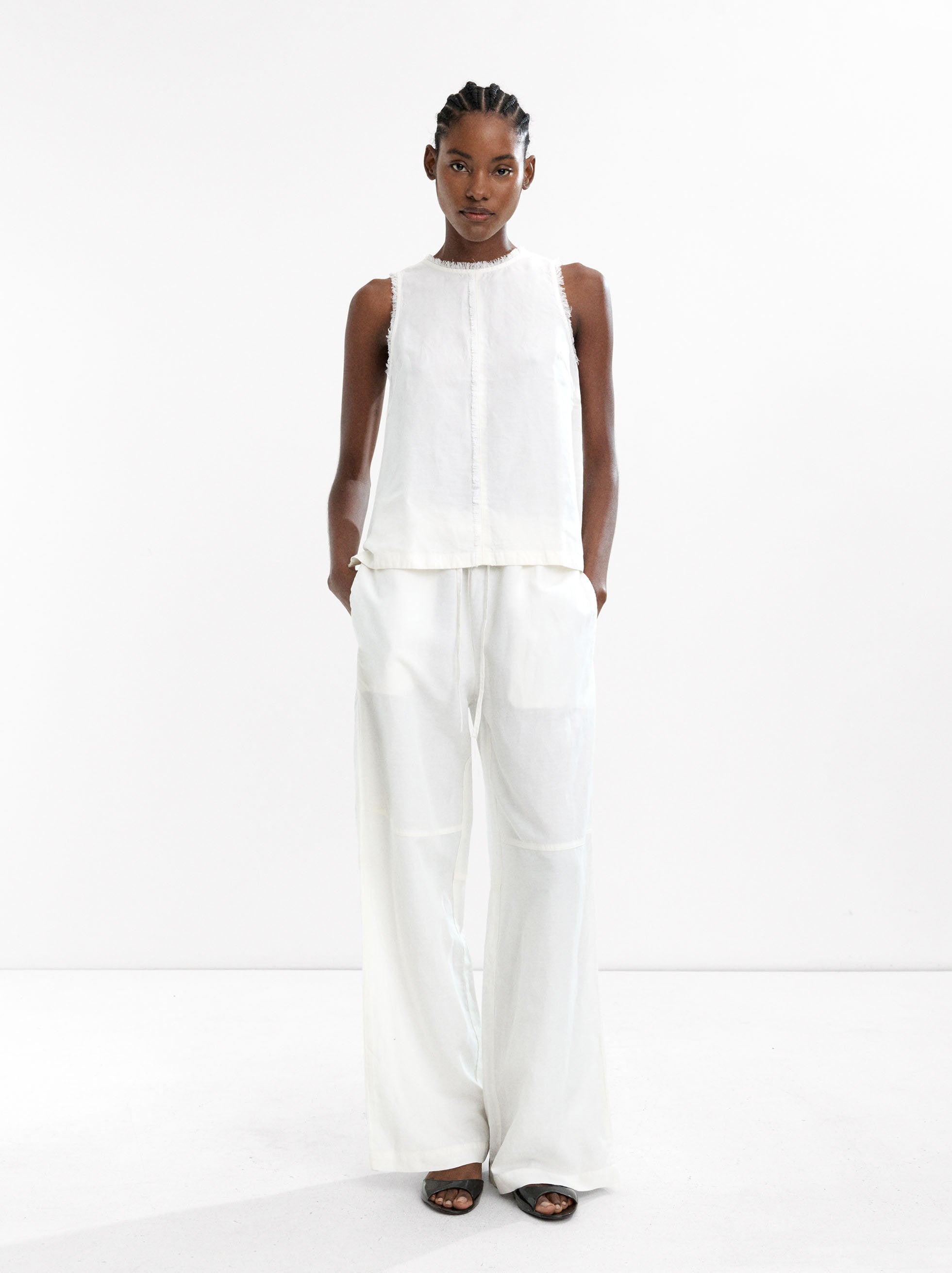 Top Mezcla De Lino Y Lyocell