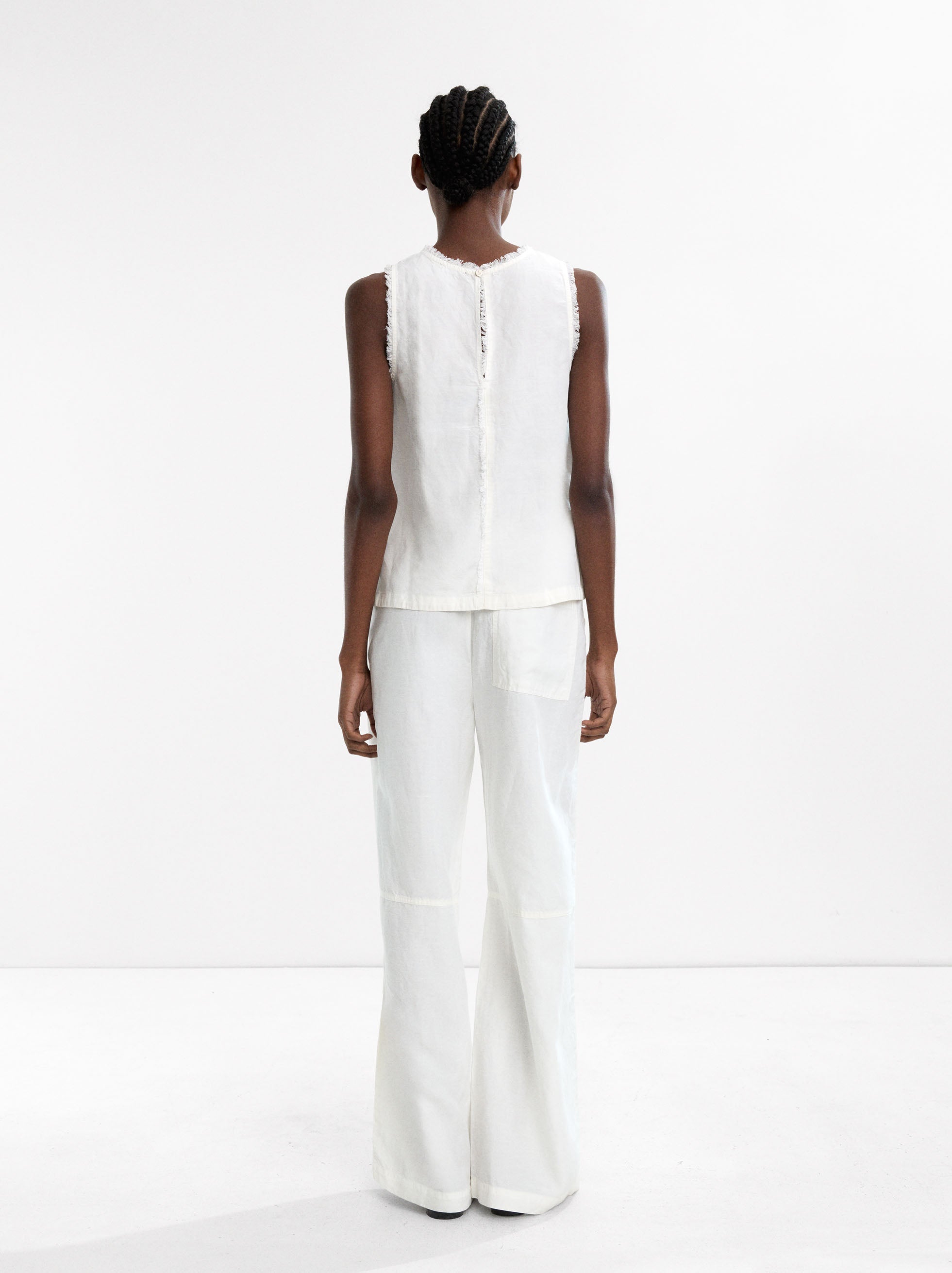 Top Mezcla De Lino Y Lyocell