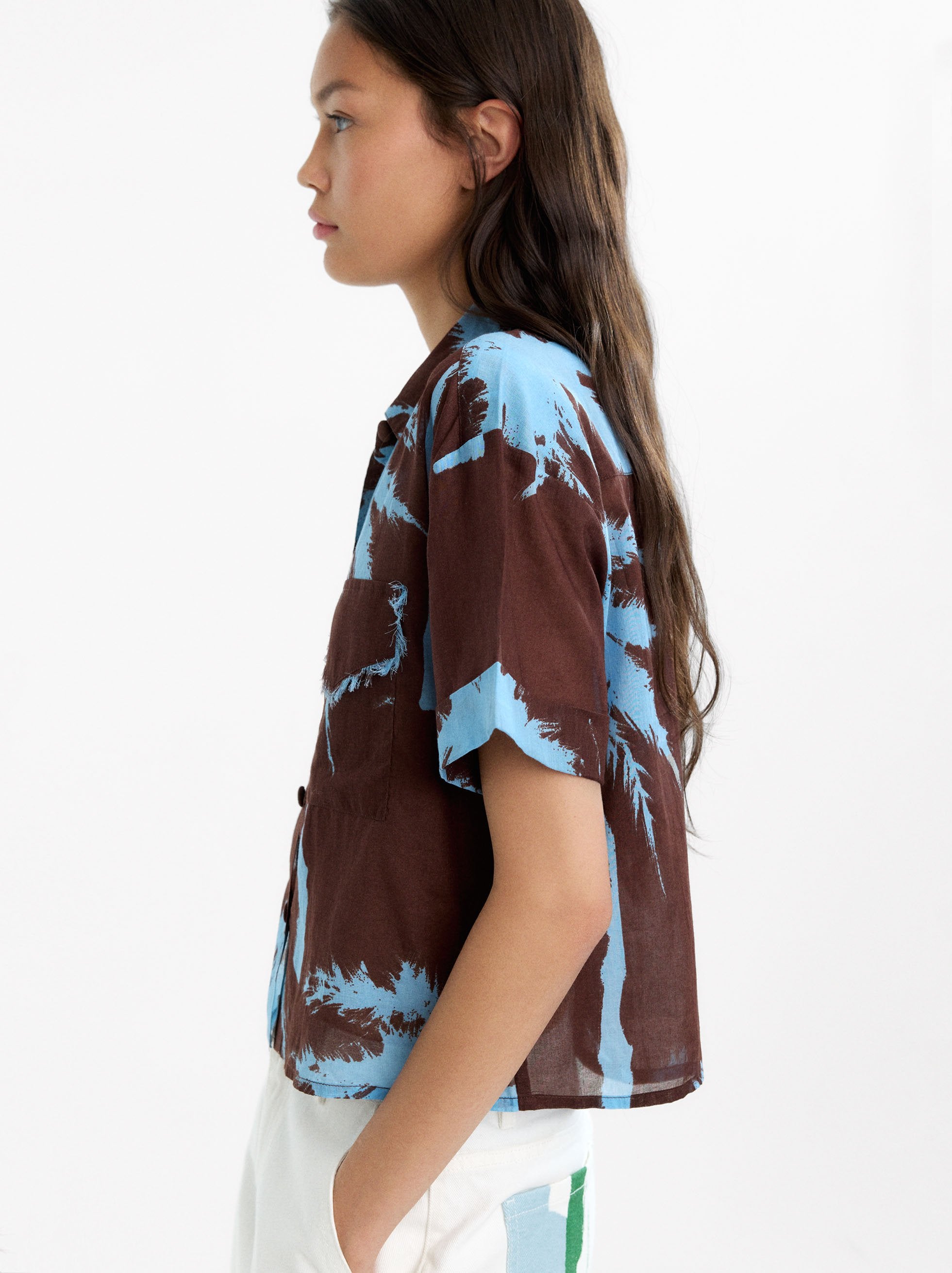 Camisa Estampada 100% Algodón
