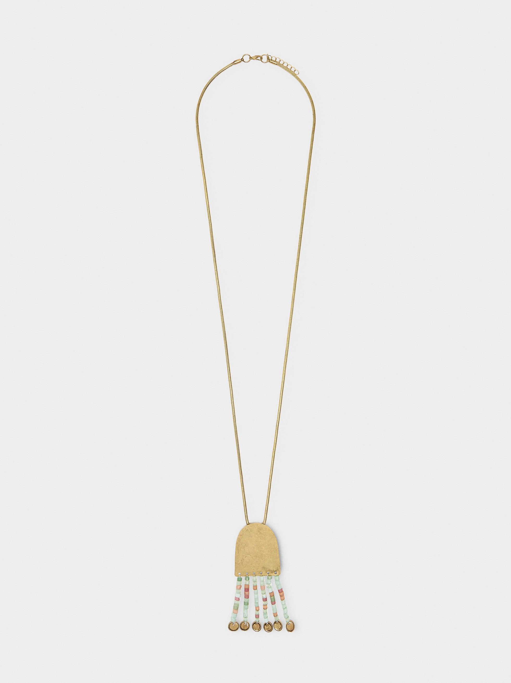 Collar Con Colgante De Piedras