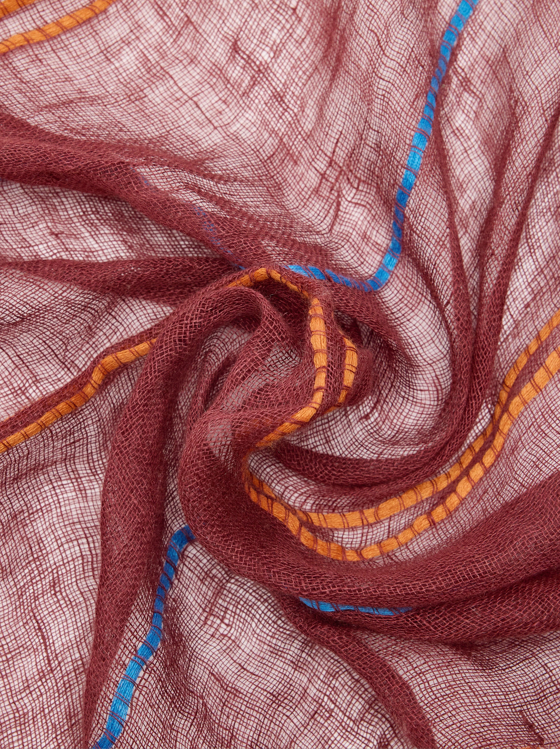 Pashmina De Lino Con Pespuntes