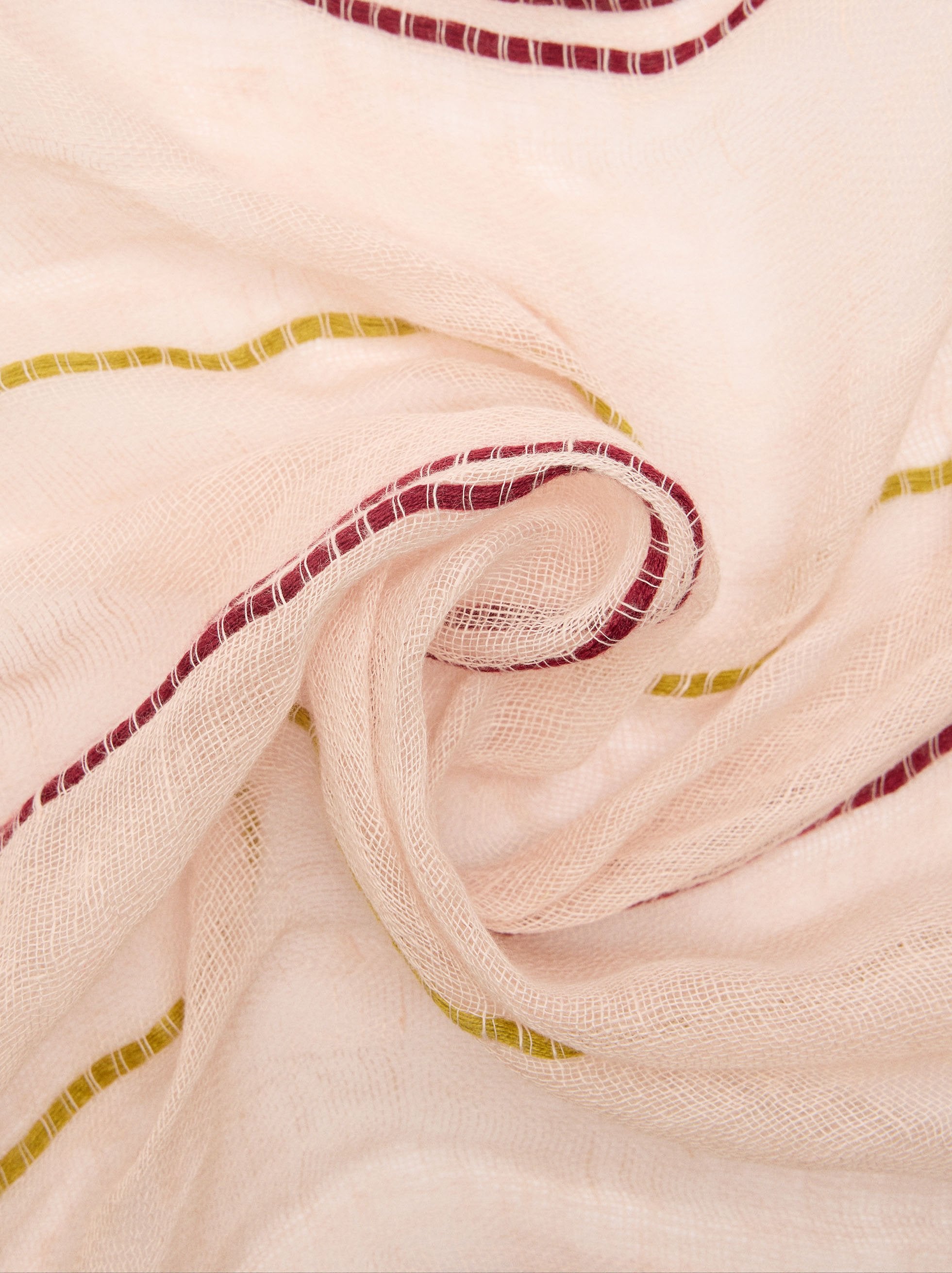 Pashmina De Lino Con Pespuntes