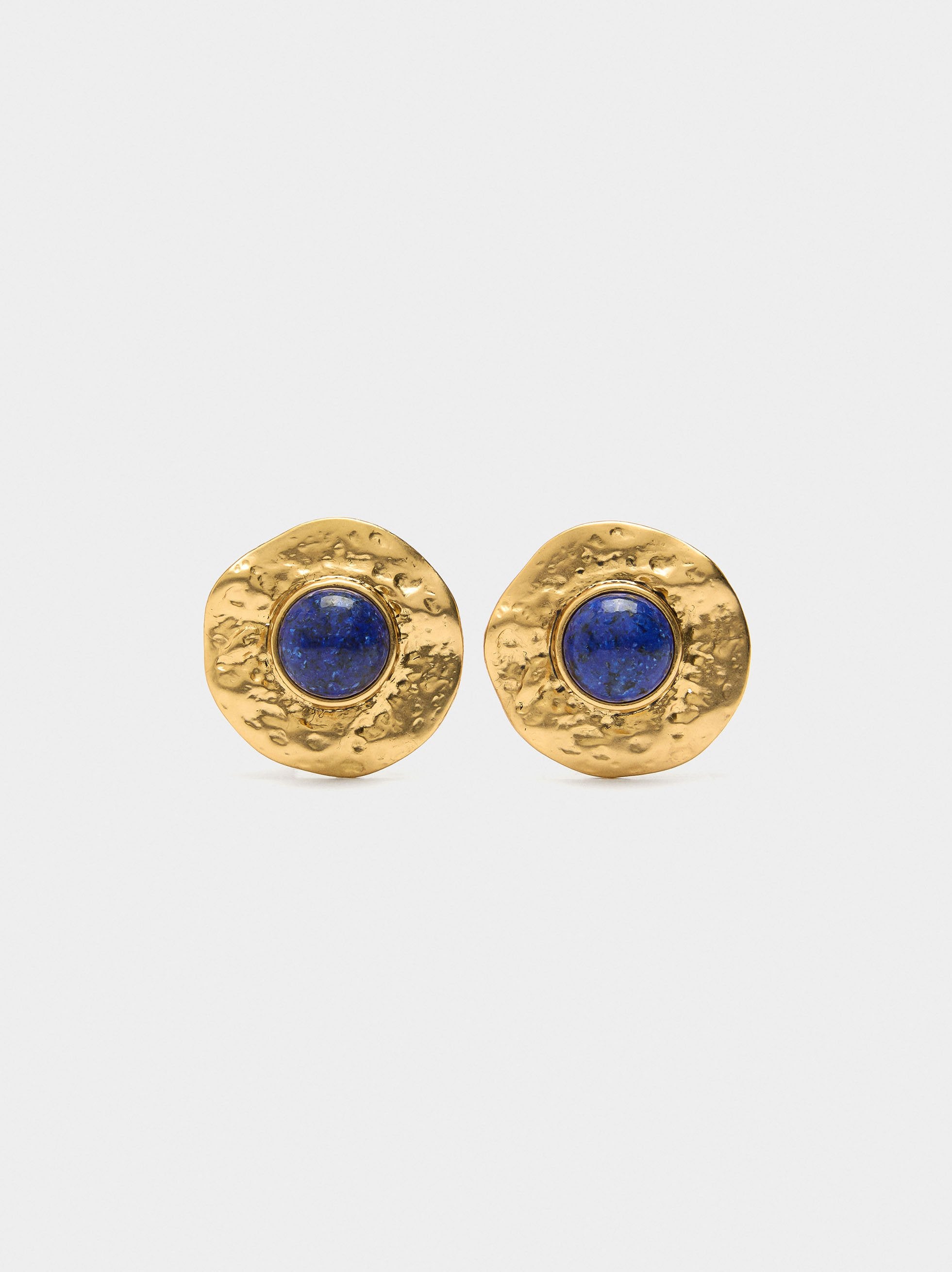Pendientes Redondos Con Piedras
