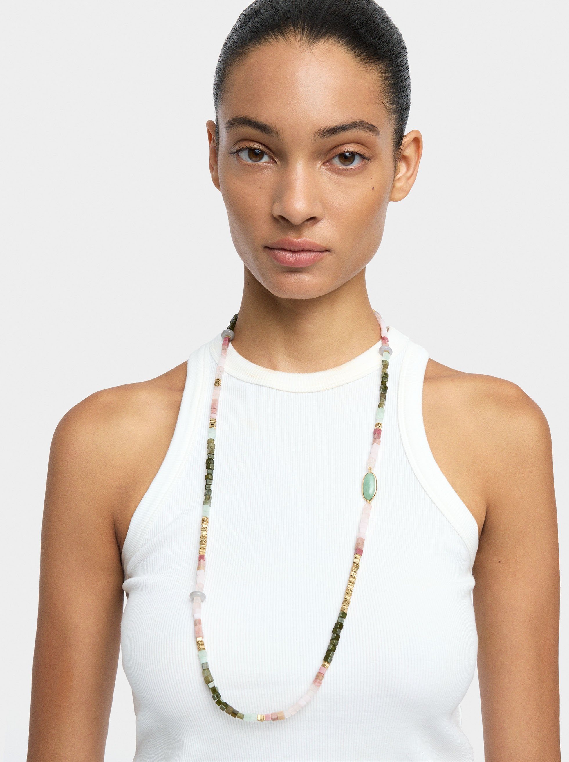 Collar Con Piedras Multicolor