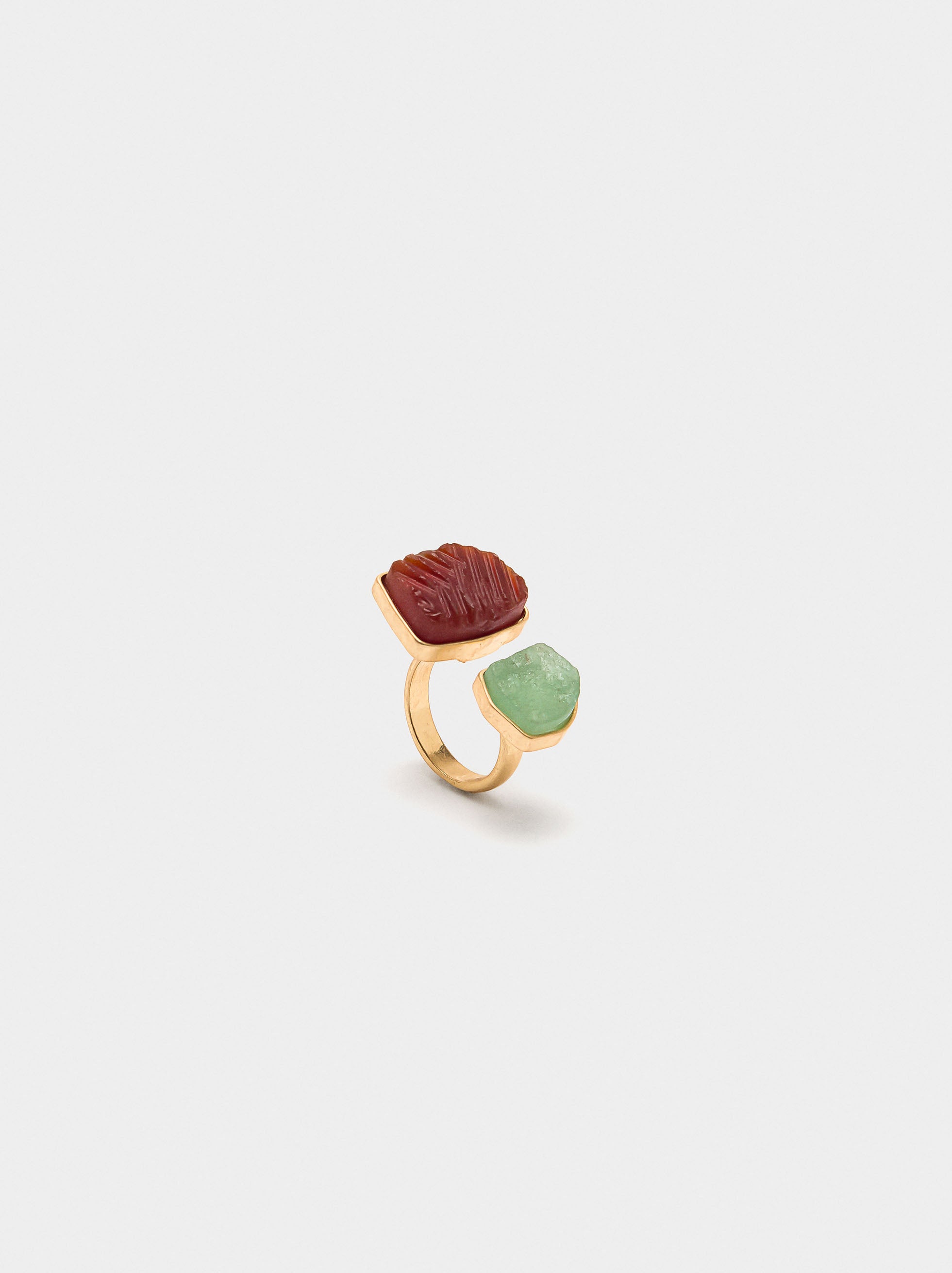 Anillo Abierto Con Piedras