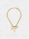Collar Con Colgantes Mano Y Piedras