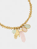Collar Con Colgantes Mano Y Piedras